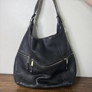 Tignanello Black Leather Shoulder Bag